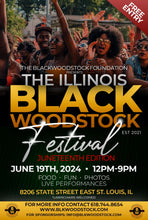 Load image into Gallery viewer, Promotional &amp; Informational Advertisement Vendor Slot: The Illinois Black Woodstock Juneteenth Festival
